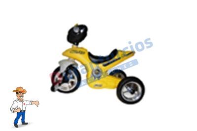 TRICICLO TIPO MOTO		MODELO: SHT-160/FBL2277A	COLOR: AMARILLO