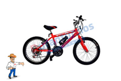 BICICLETA	CORSARIO	JUNIOR R 20 18 VELOCIDADES 	ROJA